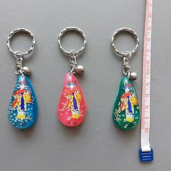 Amazon.co.jp: キーホルダー 沖縄 レトロ 星砂 琉球人形 お土産